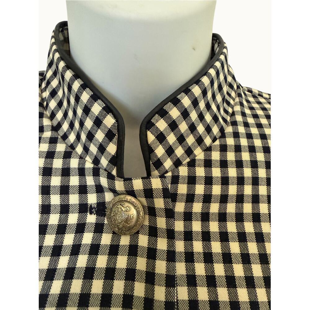 Bedford Fair Gingham Jacket Black/White Equestrian Blazer  8 - Picture 3 of 6